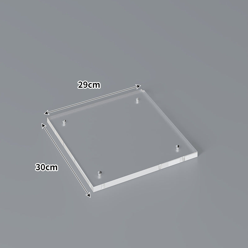 Große wandmontierte klare Acryl schwimmende Anzeige-Regalplatte mit vorgebohrten Abstandshaltern