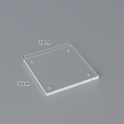 Große wandmontierte klare Acryl schwimmende Anzeige-Regalplatte mit vorgebohrten Abstandshaltern