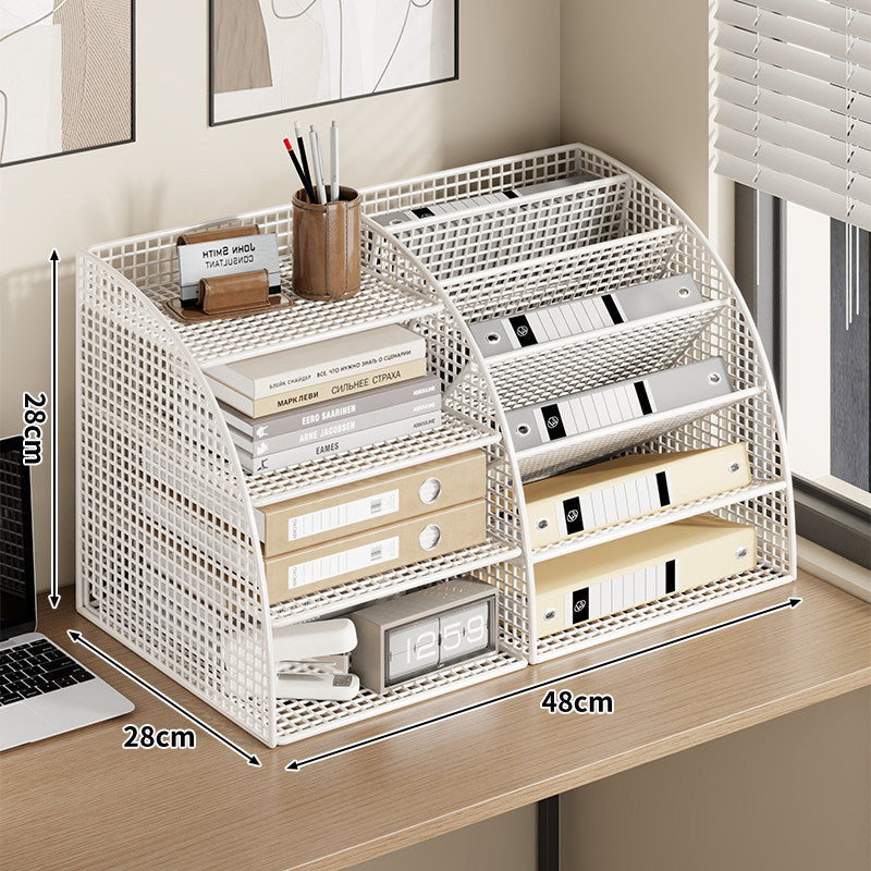 Multi-Ebenen Metall-Mesh Schreibtisch Datei- und Schreibwaren Organizer