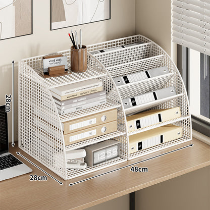 Multi-Ebenen Metall-Mesh Schreibtisch Datei- und Schreibwaren Organizer
