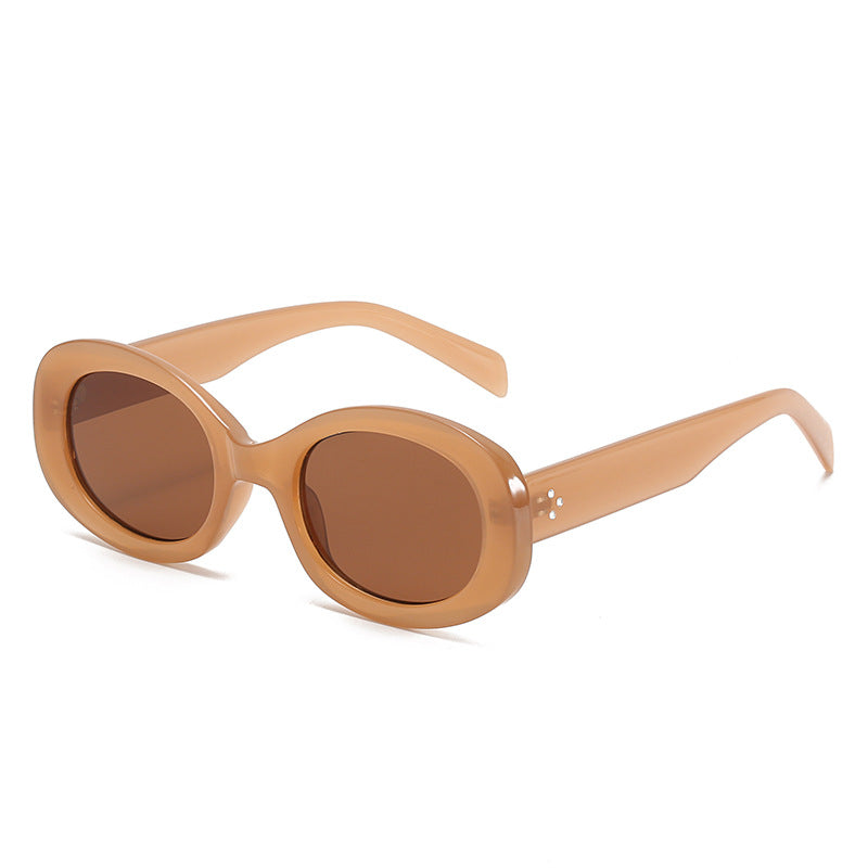 Vintage-Stil Ovalrahmen Sonnenbrille Brehn