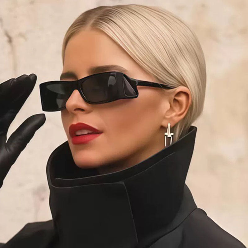 Damen extravagante Sonnenbrille im geometrischen Design Brehn