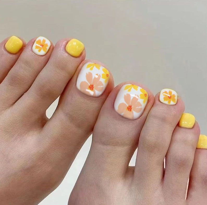 Floral Nail Art Pediküre Set Brehn