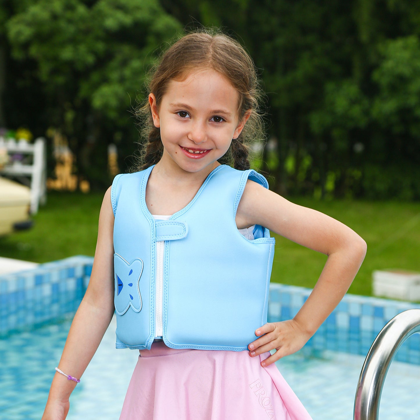 Damen Aufblasbare Schwimmhilfe mit farbigem Flamingo-Design Brehn