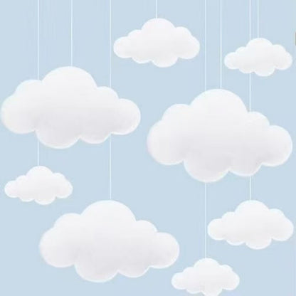Stoff Wolken Mobile Dekor Brehn