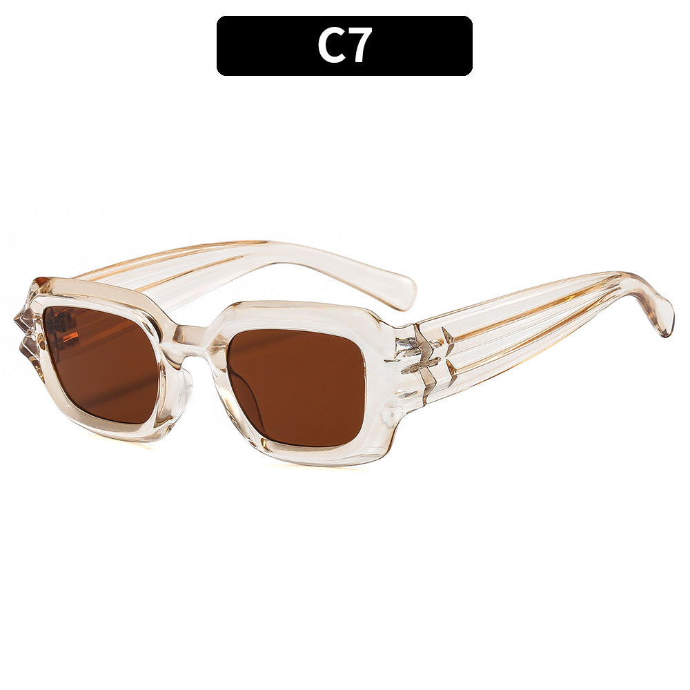 Fette geometrische quadratische Rahmen-Sonnenbrille