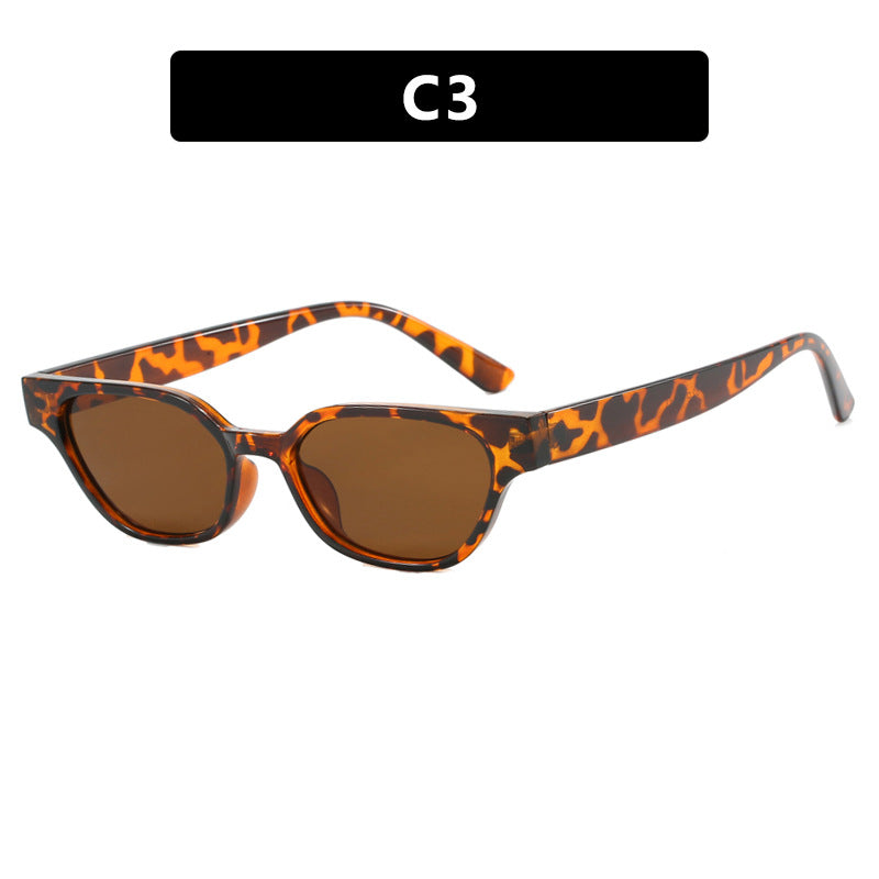 Damen modische Sonnenbrille mit geschwungenem Rahmen und braunen Gläsern Brehn