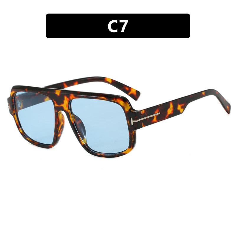 Damen modische quadratische Sonnenbrille mit trendigem Schildkrötenmuster Brehn