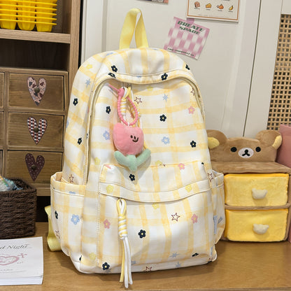Stylische Schachbrettdruck-Rucksack Brehn
