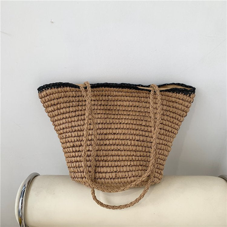 Handgefertigte Strandtasche mit Breitem Boden und Festem Griff Brehn