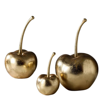 Dekorative goldene Kirschskulptur