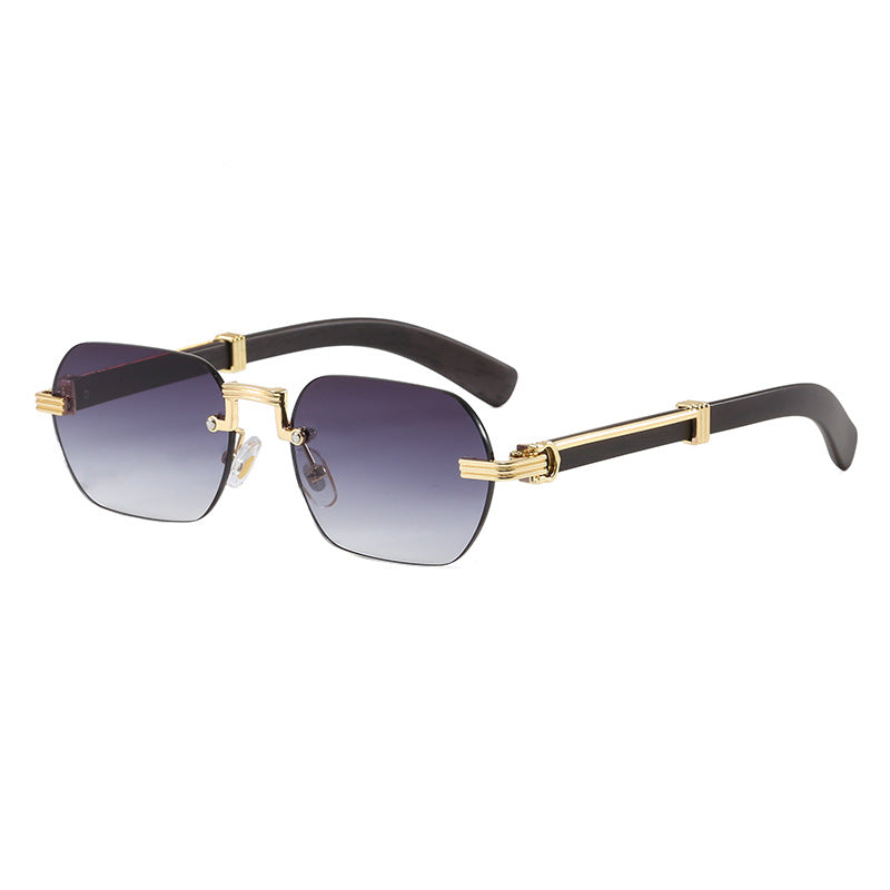 Damen Geometrische Designer-Sonnenbrille mit luxuriösem Metallrahmen Brehn