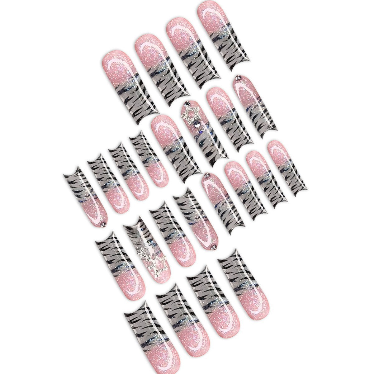 Glamouröse Lange Nagelkunst Extensions Brehn