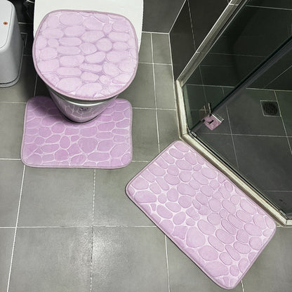 Steinmuster Badezimmermatten-Set