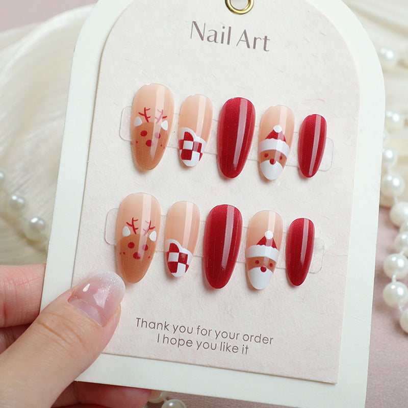 Festliches Holiday Press-On Nagelkunst Set Brehn