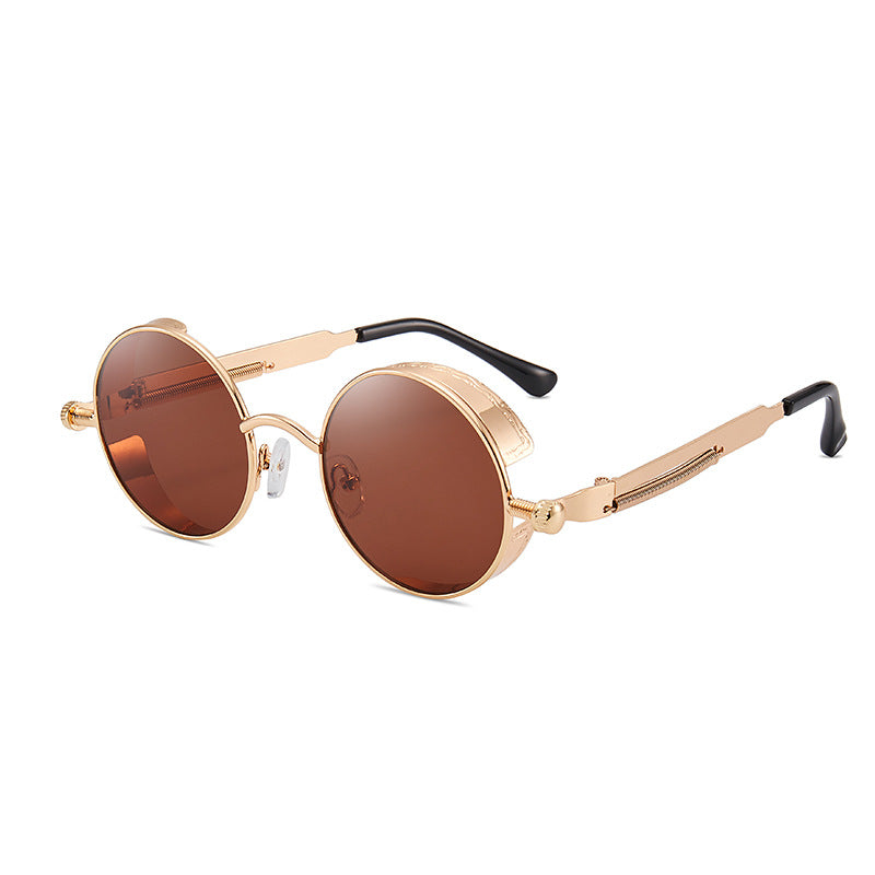 Damen Retro-inspirierte runde Sonnenbrille mit speziellen Gläsern Brehn