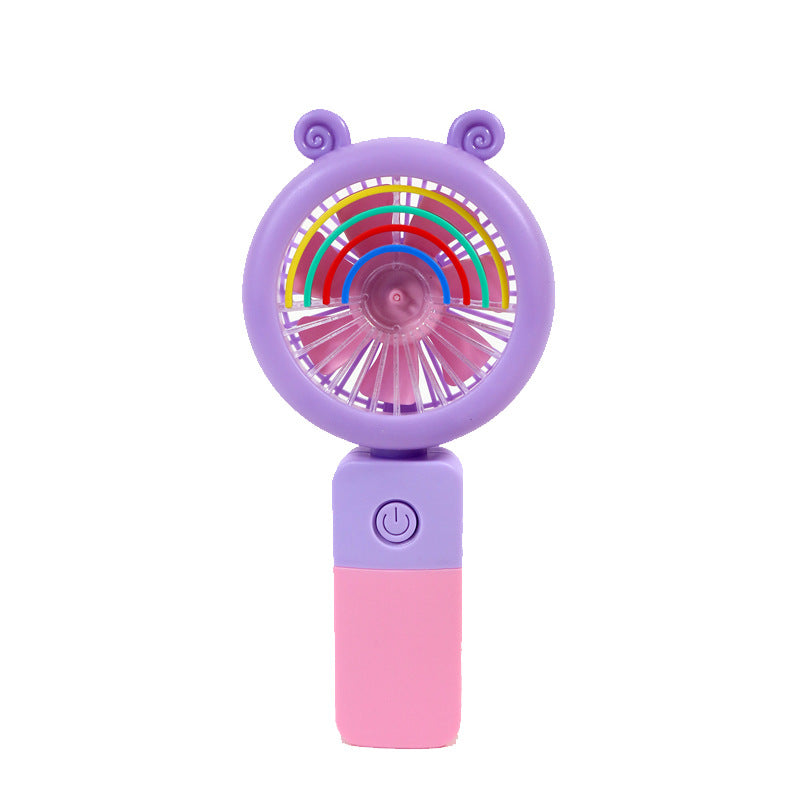 Unisex Tragbarer Handventilator mit bunten LED-Lichteffekten Brehn