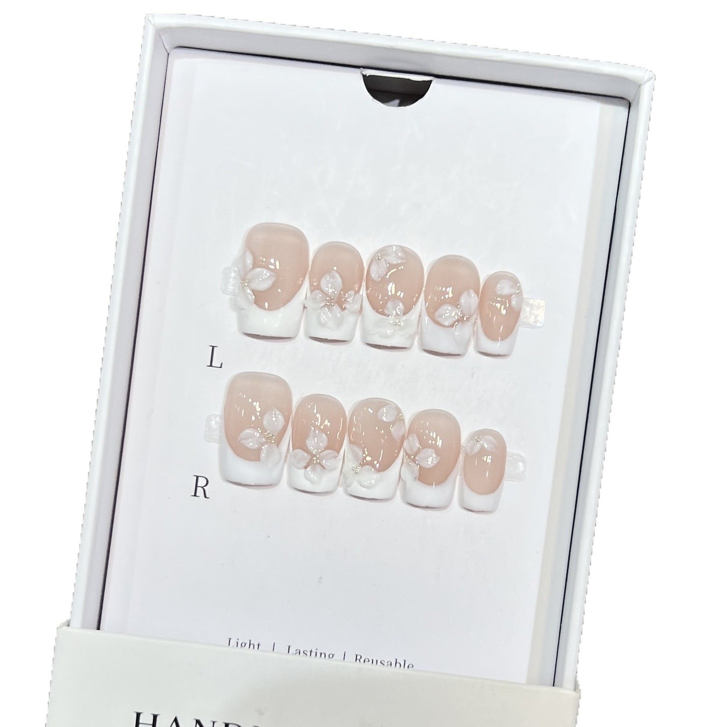Florales Design Press-On Nagelkunstset Brehn