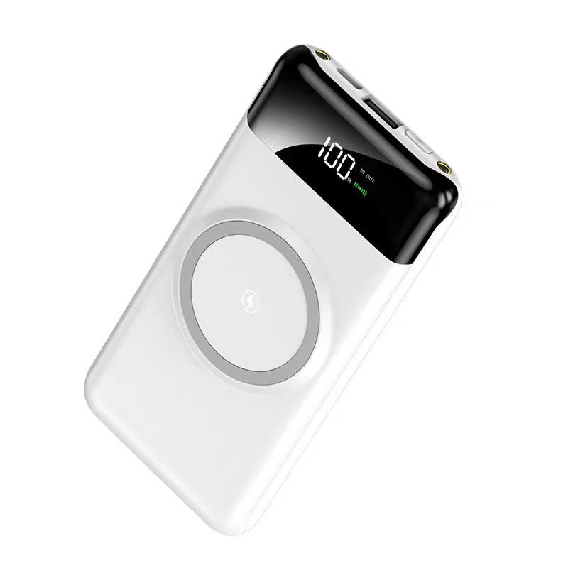 Tragbare Powerbank mit Kabelloser Ladefunktion und Multifunktionskabel Brehn