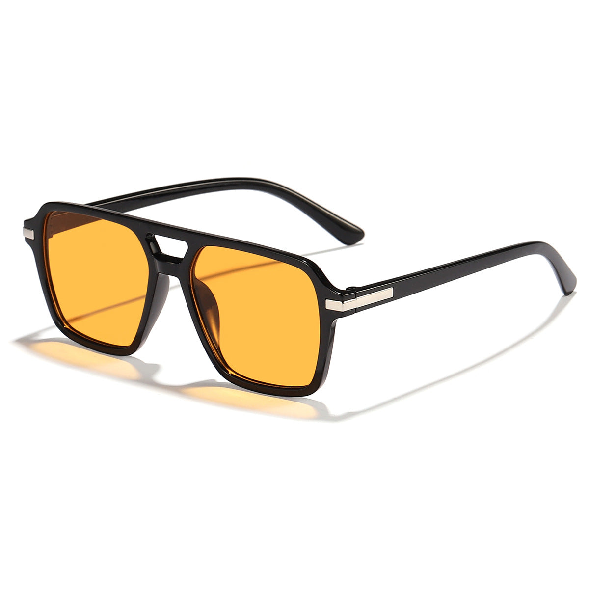Damen quadratische Sonnenbrille mit elegantem transparentem Rahmen Brehn