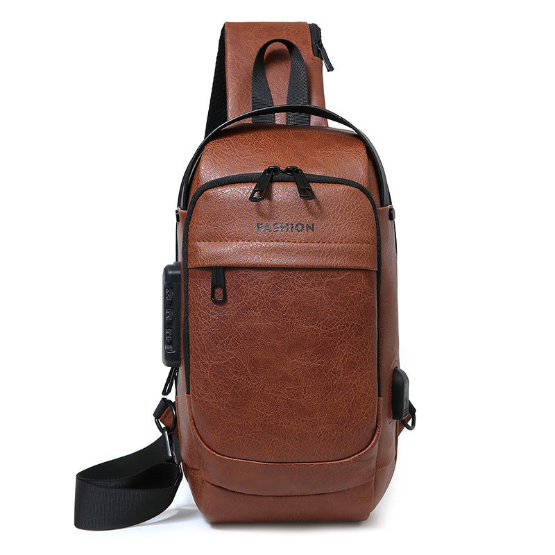 Vielseitige Leder Crossbody Sling Bag Brehn