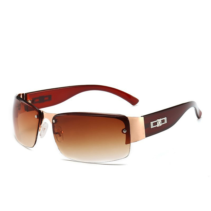 Damen Sportliche Sonnenbrille mit breitem Rahmen und Verlaufsgläsern Brehn