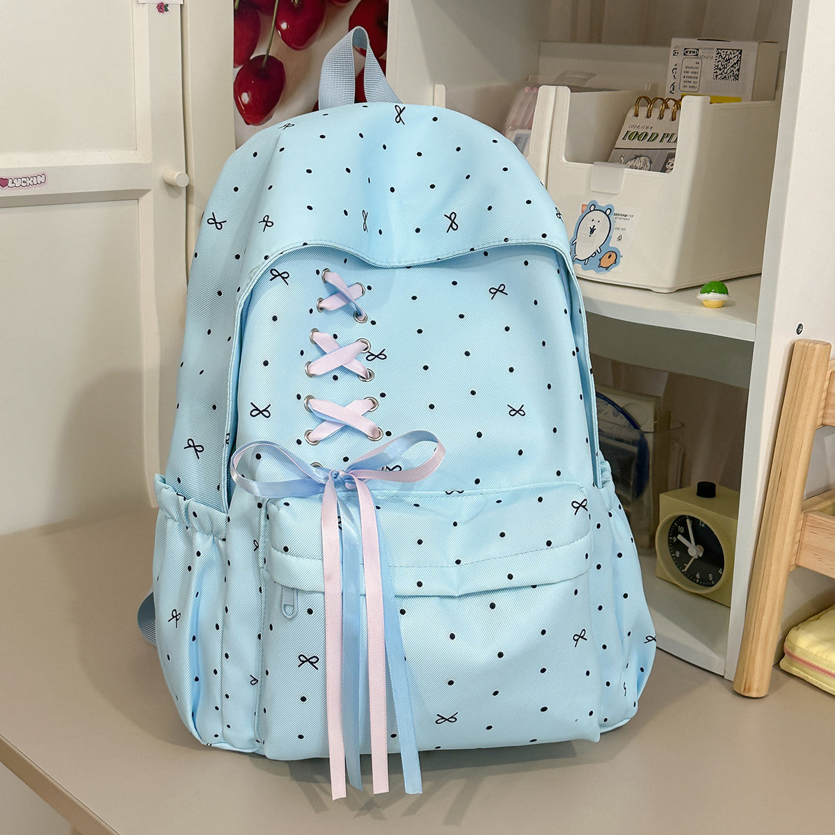 Stylische Schnürverschluss verzierten Rucksack Brehn