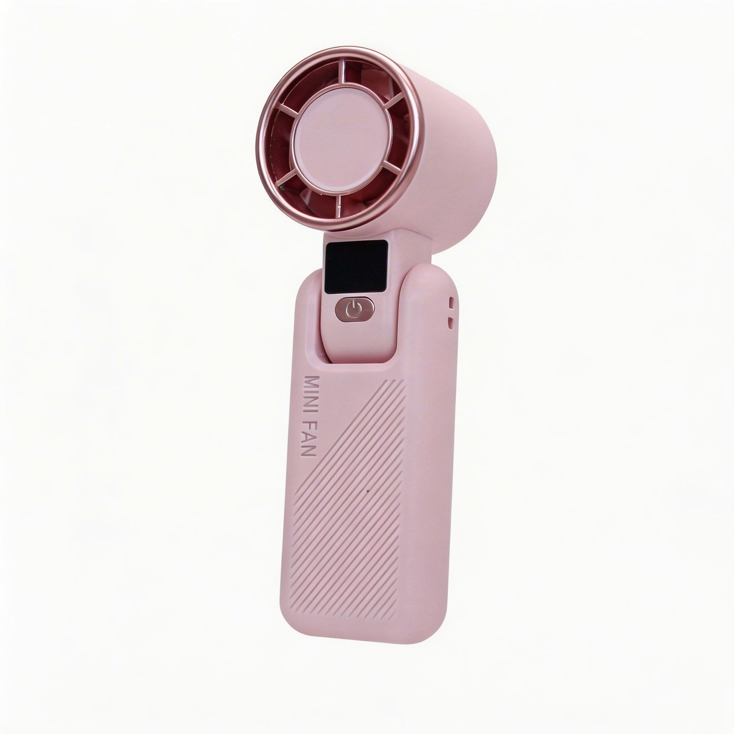 Damen Tragbarer Mini-Handventilator mit USB-Ladefunktion und digitaler Anzeige Brehn