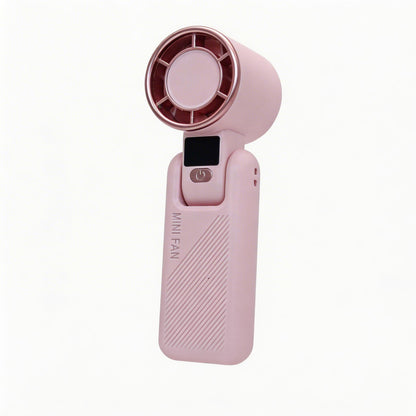 Damen Tragbarer Mini-Handventilator mit USB-Ladefunktion und digitaler Anzeige Brehn