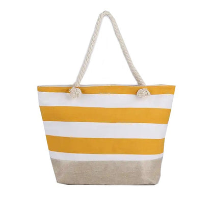 Strandtasche mit Maritimen Streifen und Robusten Seilgriffen Brehn