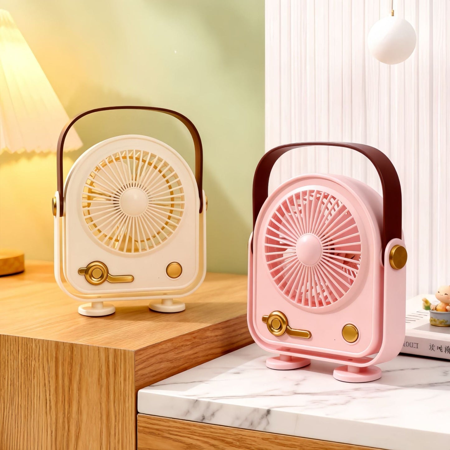 Damen tragbarer Mini Ventilator im Retro Design Brehn
