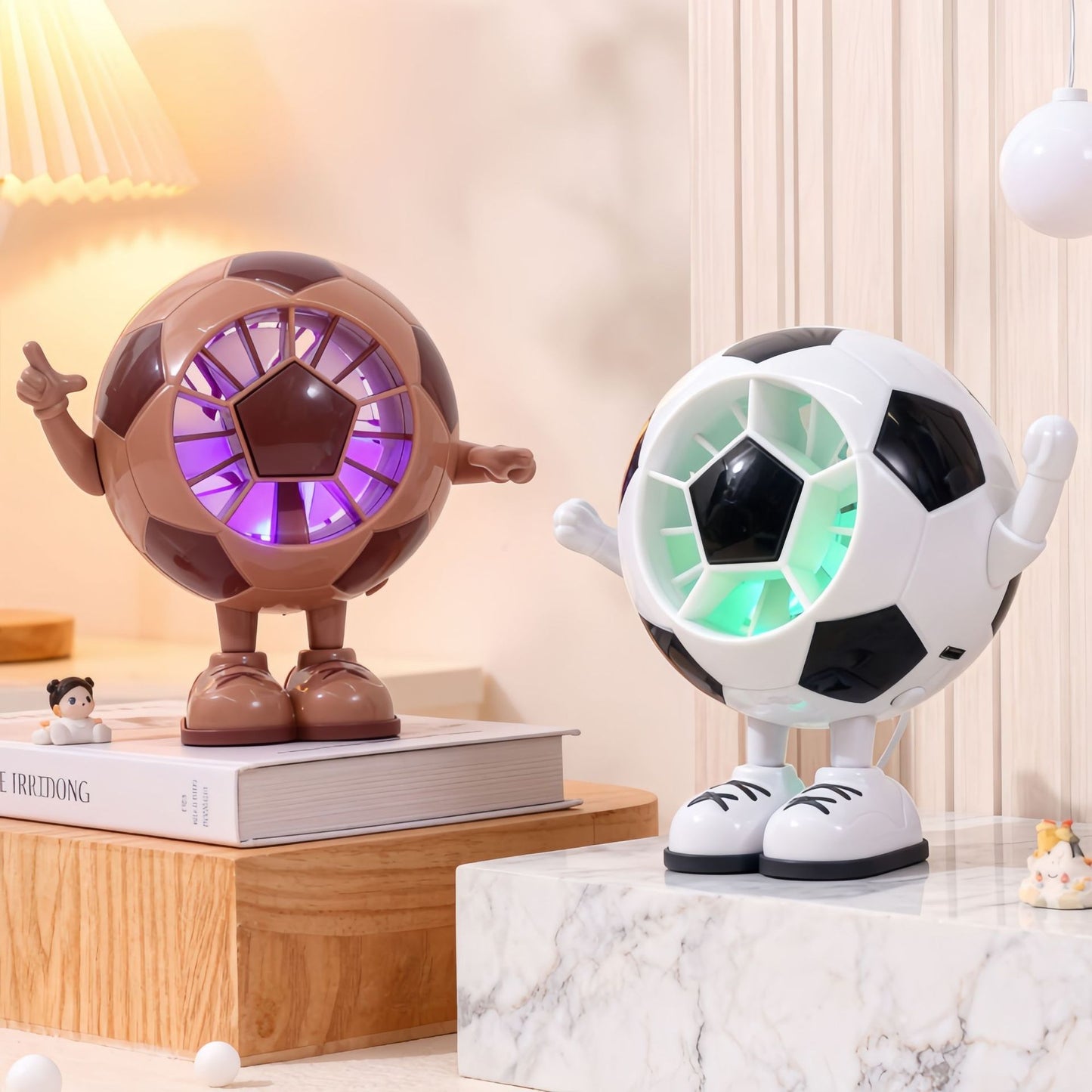 Damen kreativer Tischventilator im Fußballstil Brehn