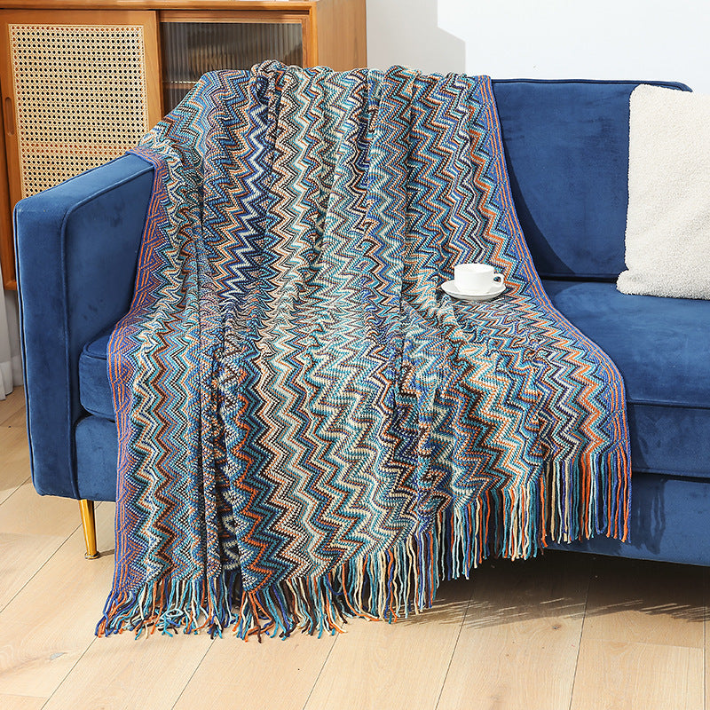 Damen Decorative Zickzack-Muster Decke Brehn