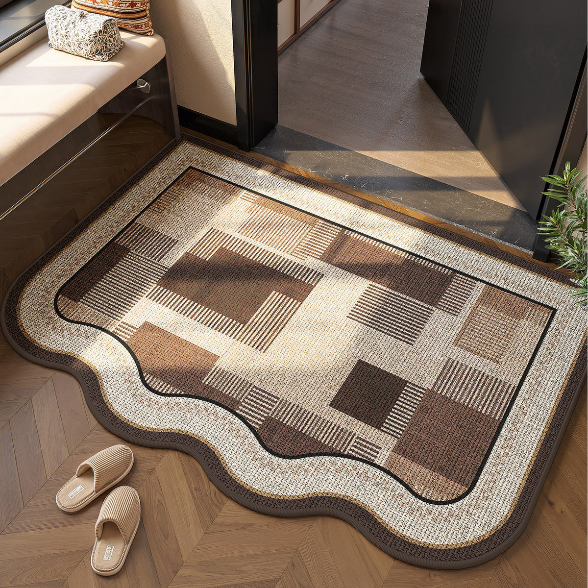 Stylischer gewebter Innenbereichsteppich