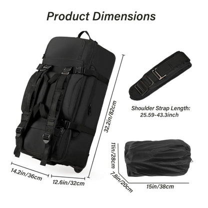 Multifunktionale Reisetasche mit Integriertem Trolley-System Brehn