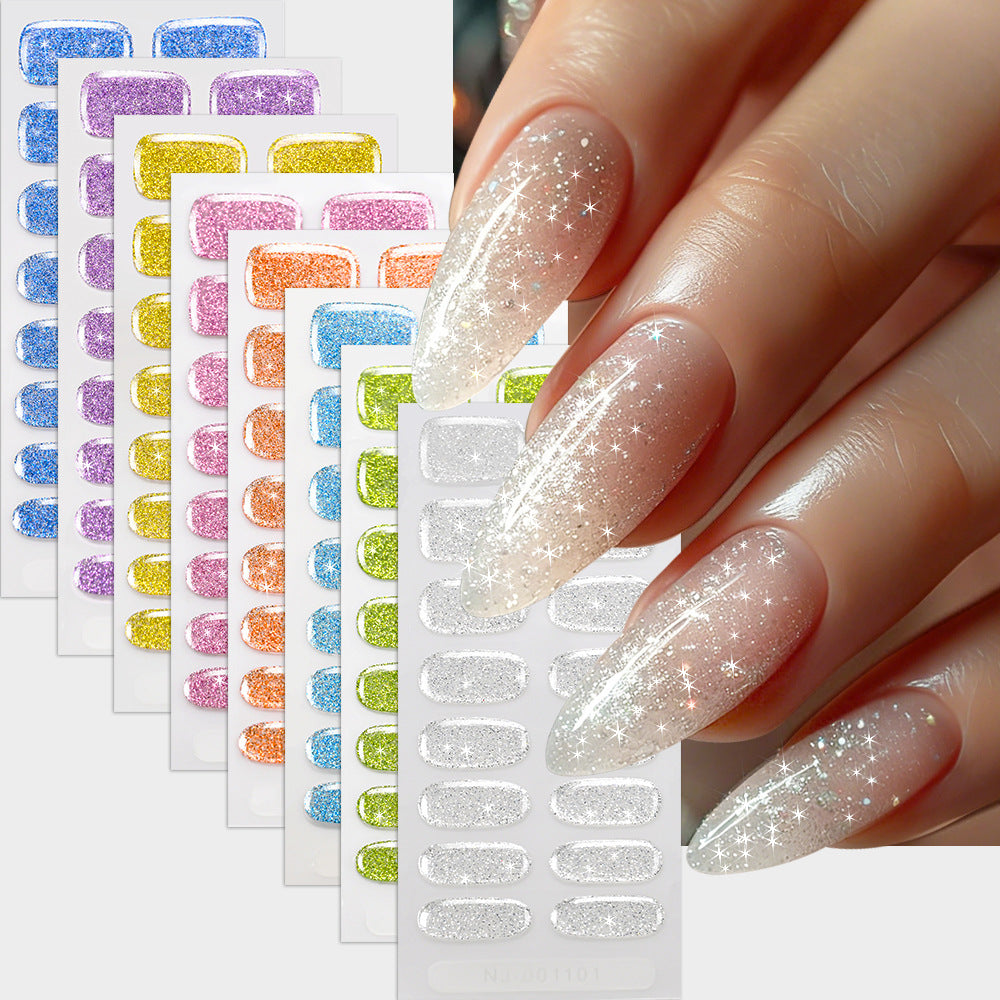 Glitzernde Gel-Nagel-Wraps