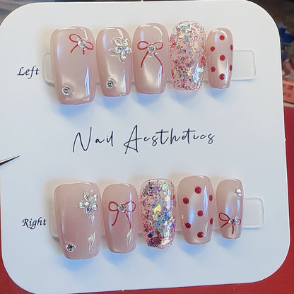 Dekorative Press-On Nagelkunst Brehn