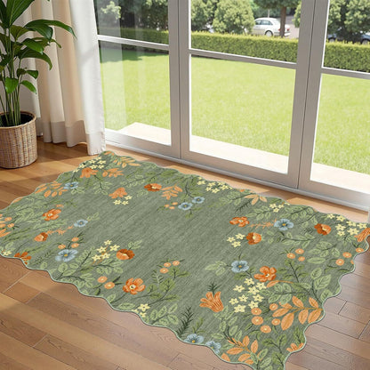 Dekorativer Blumenmuster-Teppich