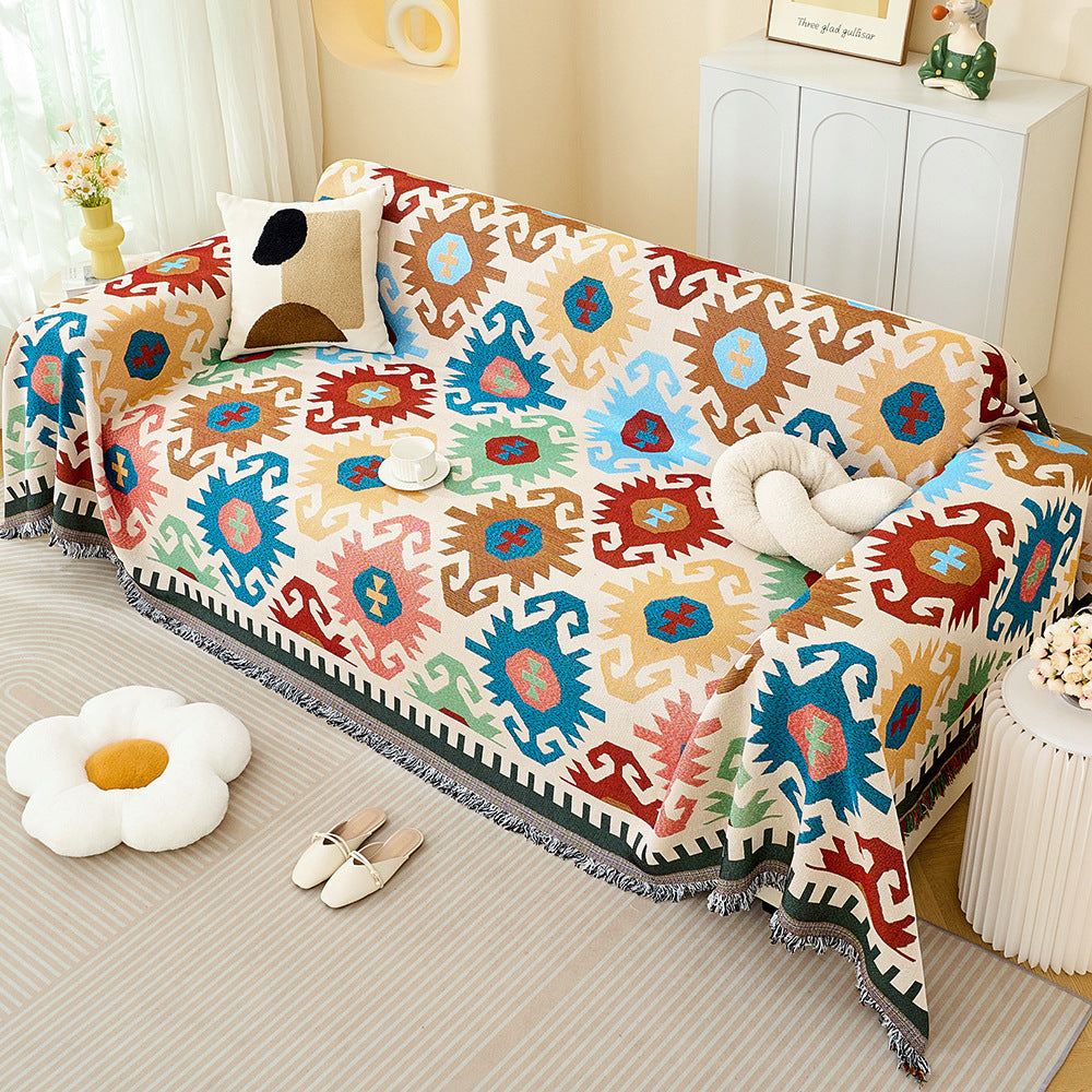 Bohemian gemusterte Sofa-Wurfdecke