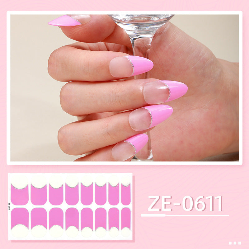 Elegante French Tip Nagelkunst Wraps