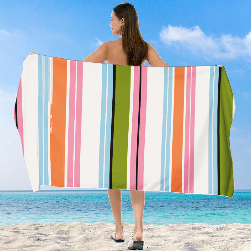 Strandtuch mit lebhaftem Farbverlauf und stylischem Streifendesign Brehn