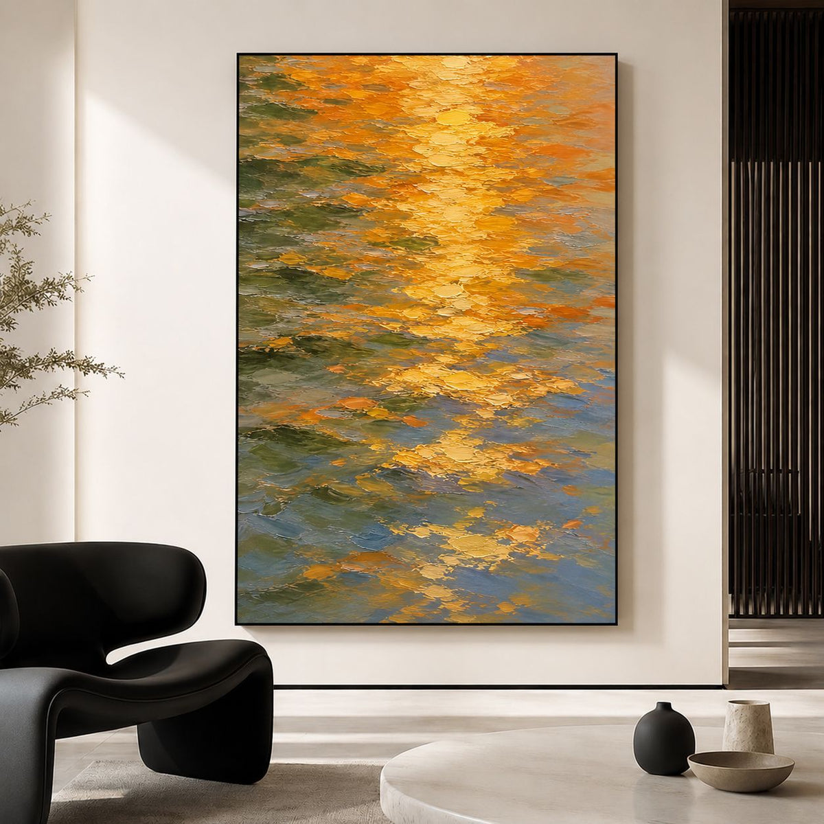 Abstraktes Küstenlandschaft Leinwand Kunstwerk