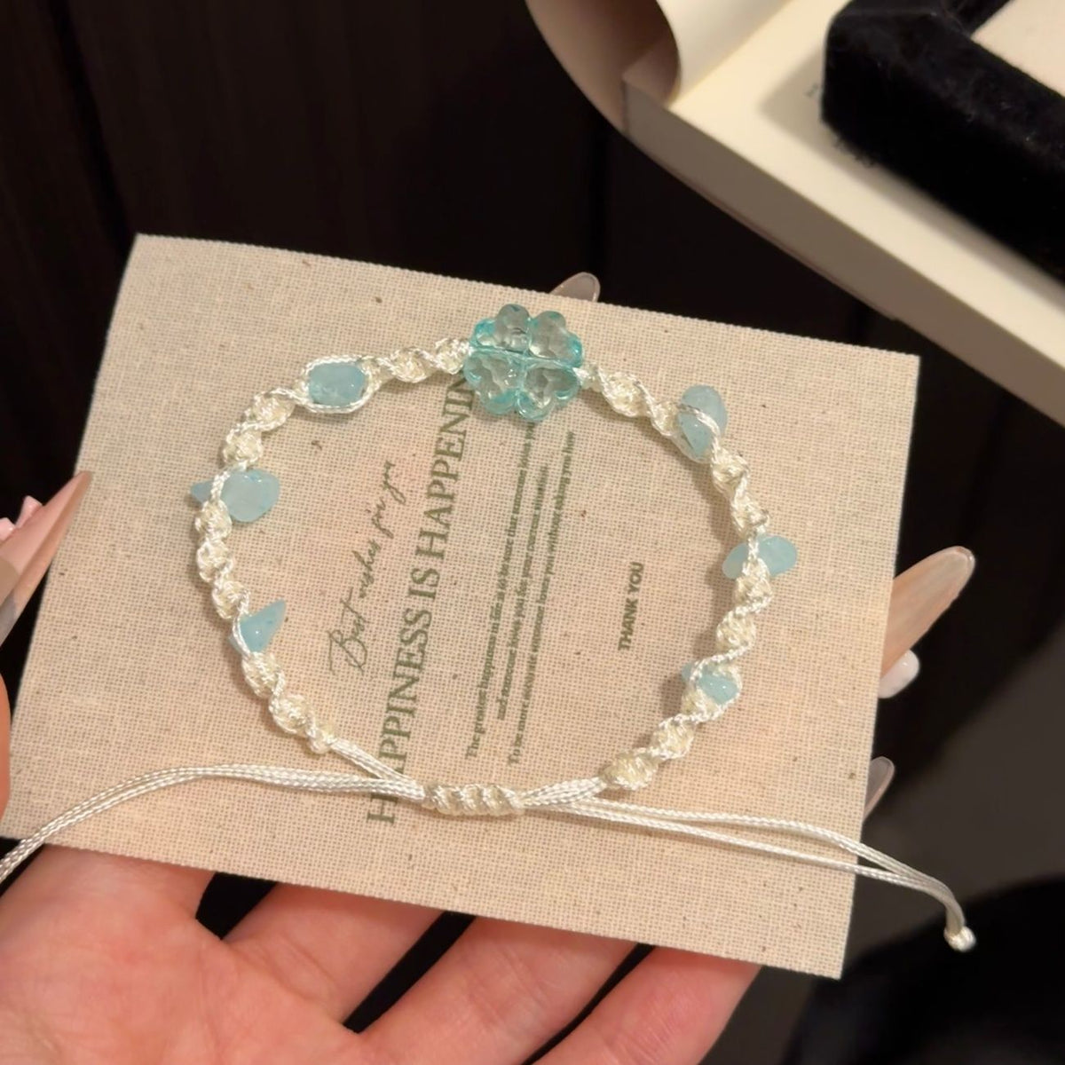 Verstellbares Kristall Charm Armband Brehn