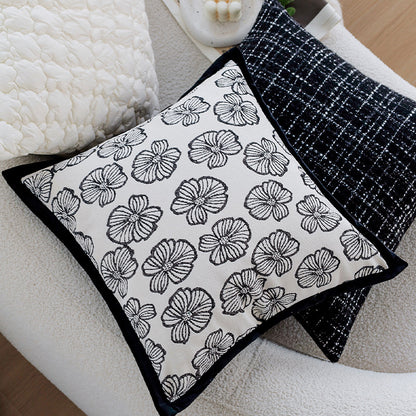 Quadratischer Dekorativer Kissenbezug mit großflächigem Wildtier-Jacquard und Samtpaspel Brehn