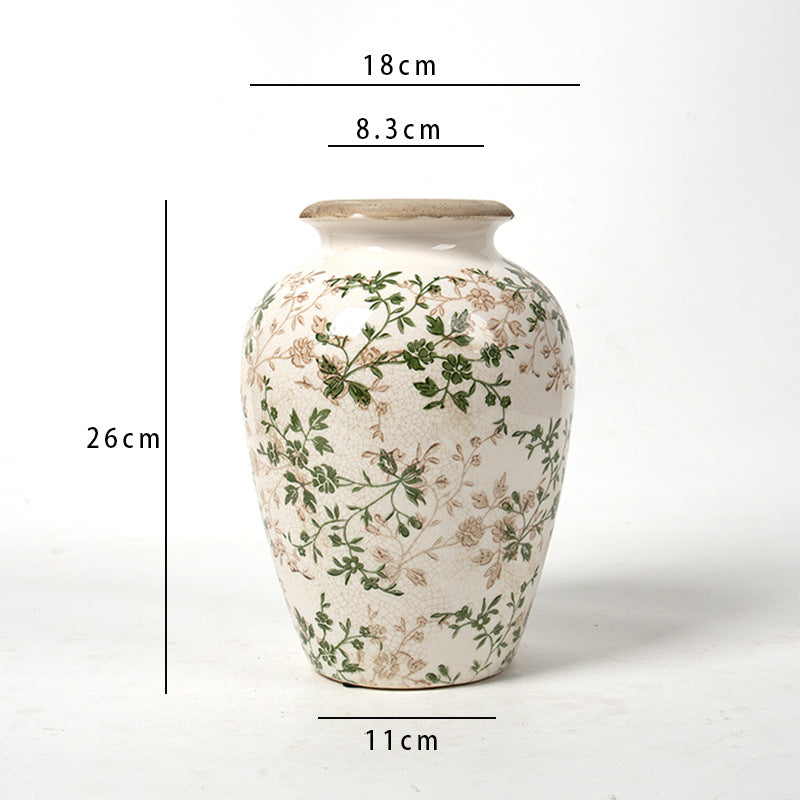 Elegante florale Keramikkaraffe Brehn