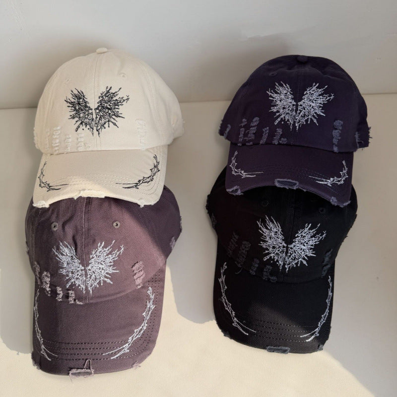 Damen Distressed Graphic Snapback Cap Brehn
