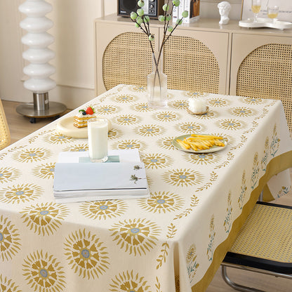 Wasserabweisende rechteckige Tischdecke mit Paisley-Muster und beschichteter Baumwolloptik Brehn