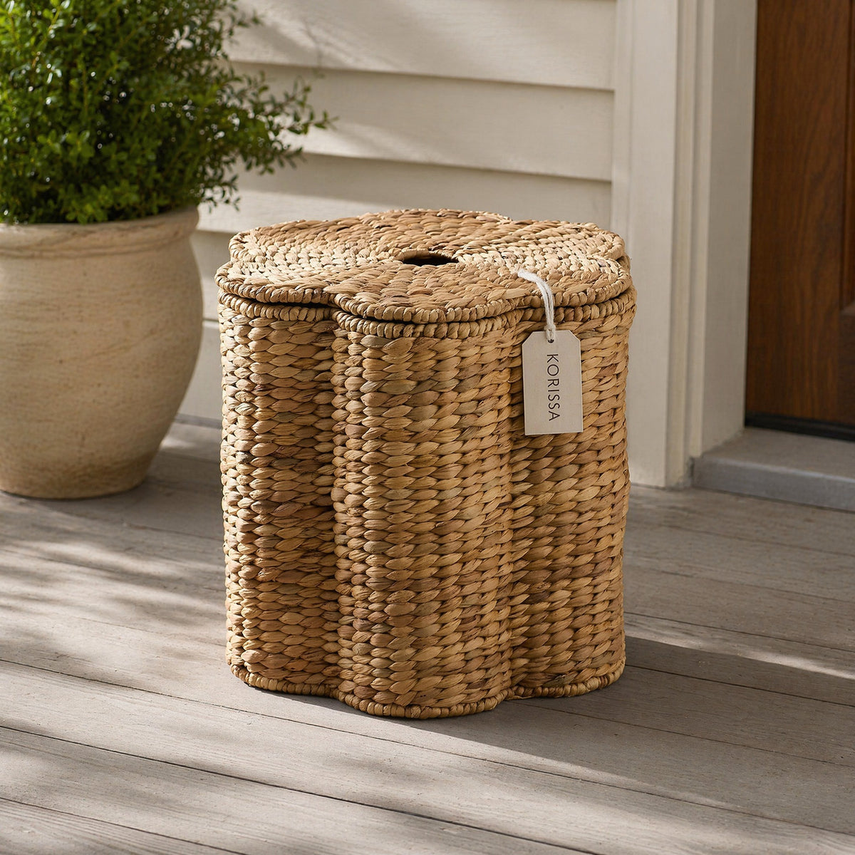 Stuhl aus geflochtenem Naturmaterial Brehn