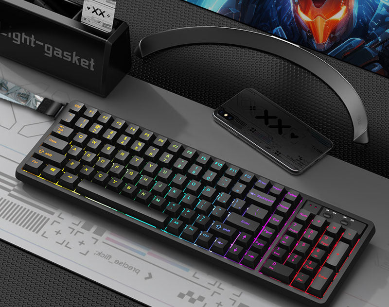 Anpassbare RGB Gaming-Tastatur mit künstlerischen Tastenabdeckungen Brehn