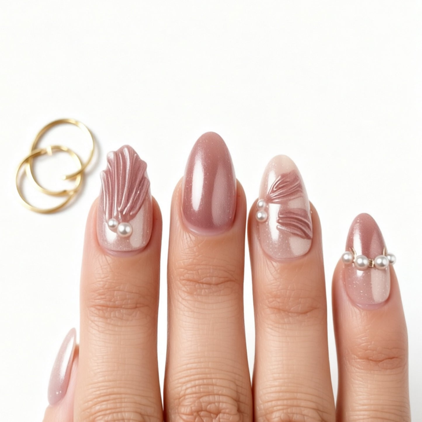 Elegantes Detailliertes Press-On-Nagelset mit Stilvollen Akzenten Brehn